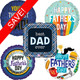 18 inch Father's Day Foil Pack 2 (25 Balloons)