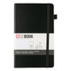 A Sakura Black Ruled Notebook, measuring approx. 13cm x 21cm.