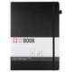 An A4 Sakura Black Ruled Notebook, measuring approx. 29.7cm x 21cm.