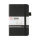A Black Ruled Notebook, measuring 9cm x 14cm and manufactured by Sakura.