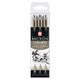 A Pack of 3 0.2mm-0.3mm Black Pigma Micron Fineliner Pens, manufactured by Sakura.