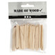 A pack of 50 Wooden Ice Lolly Sticks measuring 5.5cm x 6mm.