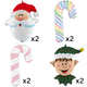 A Grabo Christmas Foil Balloon Pack of 8 Balloons.