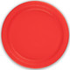 A pack of 8 Red Paper Plates, manufactured by Oaktree.