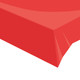 A Red Plastic Tablecover, manufactured by Oaktree.