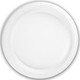 A pack of 8 White Paper Plates, manufactured by Oaktree.