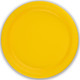 A pack of 8 Yellow Paper Plates, manufactured by Oaktree.
