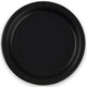 A pack of 8 black paper plates, manufactured by Oaktree. A pack of 8 black paper plates, manufactured by Oaktree.