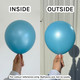 12" Satin Caribbean Blue Sempertex Latex Balloons (50)