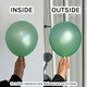 5" Satin Green Sempertex Latex Balloons (100)