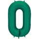 A 34 inch Bottle Green Number 0 Foil Balloon, manufactured by PartyDeco. A 34 inch Bottle Green Number 0 Foil Balloon, manufactured by PartyDeco.