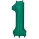 A 34 inch Bottle Green Number 1 Foil Balloon, manufactured by PartyDeco. A 34 inch Bottle Green Number 1 Foil Balloon, manufactured by PartyDeco.