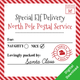 Special Elf Delivery Printable Design - pink and red