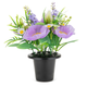 A Purple Poppies & Daisies Grave Pot, measuring approx. 25cm.