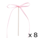 A set of 8 Light Pink Ribbon Bow Cake Toppers, manufactured by PME Cake. A set of 8 Light Pink Ribbon Bow Cake Toppers, manufactured by PME Cake.