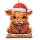 A Christmas Highland Cow Crystal Art Hanging Buddy Kit.