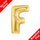 7 inch Antique Gold Letter F Foil Balloon (1) - Unpackaged