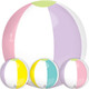 A 16 inch Orbz pastel beach ball foil balloon, manufactured by Anagram.