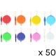 A pack of 50 Assorted Punch Balloons.