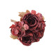 A 28cm dried touch red rose and hydrangea bunch.