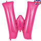 A 34 inch Oaktree Pink Letter W Foil Balloon, manufactured by Oaktree.