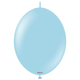 A Pack of 50 12" Macaron Blue Kalisan K-Link Latex Balloons, manufactured by Kalisan.