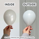 12" Opaque Satin Snow White Kalisan K-Link Latex Balloons (50)
