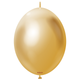 A Pack of 50 12" Mirror Gold Kalisan K-Link Balloons, manufactured by Kalisan.