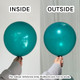 12" Crystal Turquoise Kalisan Latex Balloons (50)