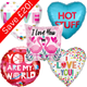 Valentine's Day 18" Foil Bargain Box (Set B - 25 Balloons)