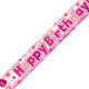 A Pink Presents Holographic Birthday Banner.