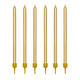 A pack of 12.5cm Plain Gold Birthday Candles, manufactured by Party Deco.