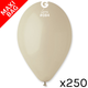 A maxi bag of 250 13" Standard Latte Latex Balloons, manufactured by Gemar.