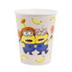 A pack of 6 Minions Paper Cups, manufactured by PartyDeco.