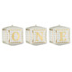 A pack of 3 12 inch One Foil Balloon Cubes, manufactured by PartyDeco.