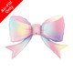 A 14 inch Pretty Pastel Ombre Bow Mini Foil Balloon, manufactured by Betallic.