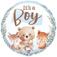 An 18 inch It's A Boy Woodland Foil Balloon, manufactured by Betallic.