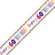 A 60th birthday rainbow confetti foil banner, manufactured by Unique.