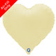 An Unpackaged 18 inch Soft Matte French Butter Heart Foil Balloon, manufactured by Grabo.