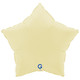 An Unpackaged 18 inch Soft Matte French Butter Star Foil Balloon, manufactured by Grabo.