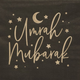 A set of 16 Umrah Mubarak Gold Star Paper Napkins, manufactured by Hootyballoo.