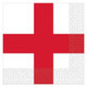 A pack of 16 St George's Cross Paper Napkins, manufactured by Unique.