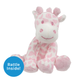 A Baby Pink Bing Bing Rattle Giraffe, measuring approx. 5.5 inches sitting.