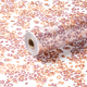 A roll of Rose Gold & Mauve Flower Confetti Print Frosted Film, measuring approx. 80cm x 80m.