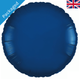 An 18" Navy Blue Round Foil Balloon, manufactured by Oaktree.