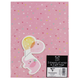 A pack of 2 sheets of Baby Girl Elephant Gift Wrap with Tags, measuring approx. 50cm x 70cm.
