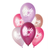 A pack of 6 13 inch Bride to Be Metallic Latex Balloons, manufactured by Gemar.