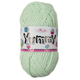 A 100g ball of Yummy Chunky Mint Polyester Yarn, manufactured by King Cole.