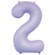 A 34 inch Matte Lilac Number 2 Foil Balloon, manufactured by Sensations.