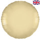 An unpackaged 18" Gold Silk Round Foil Balloon, manufactured by Oaktree.